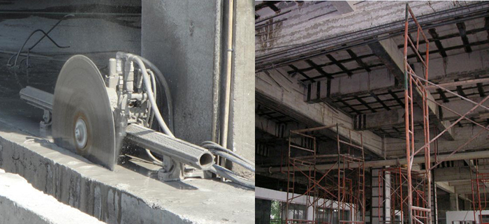 混凝土静力切割拆除加固工程-吉林江山综合商场改造项目